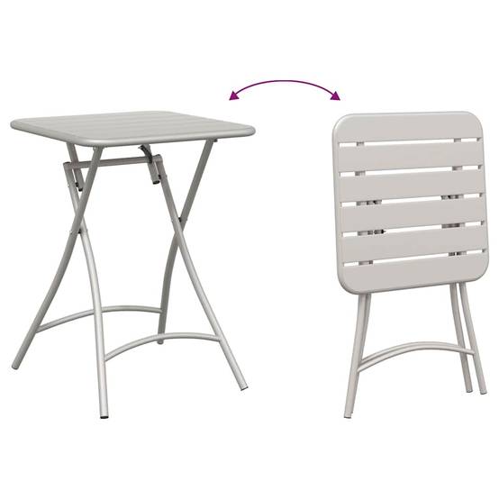 Vidaxl - Ensemble bistrot 3 pcs-Salons de jardin Beige Acier - Image 8