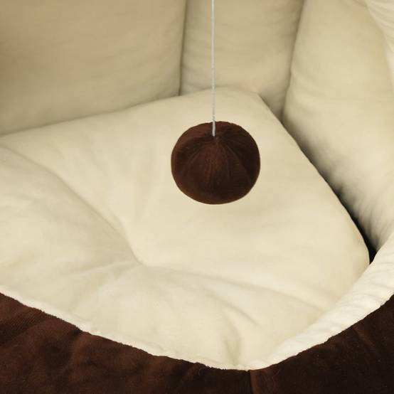 Vidaxl - Lit pour chat 40x40x35 cm Marron et crème vidaXL 171399 - Imagen 4