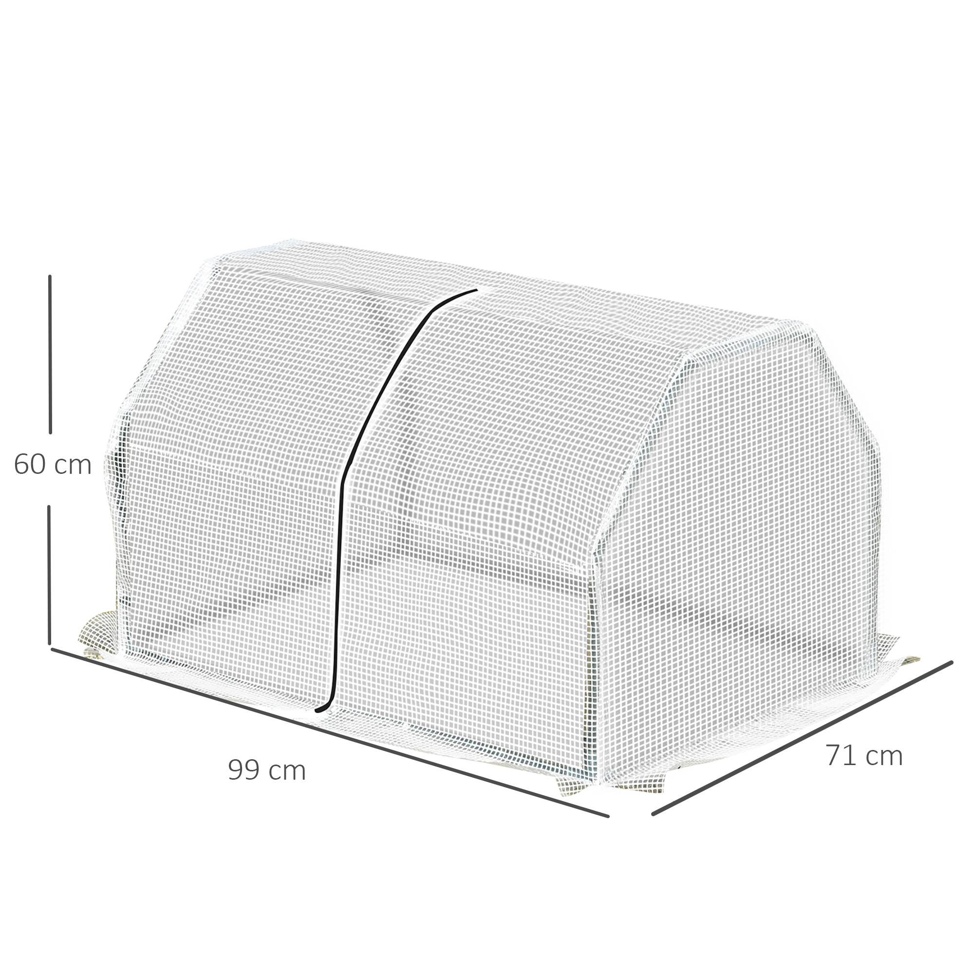 Sans Marque - Mini serre, résistante aux intempéries, facile à transporter, 99 cm x 71 cm x 60 cm, tunnel de culture, verte - Image 5