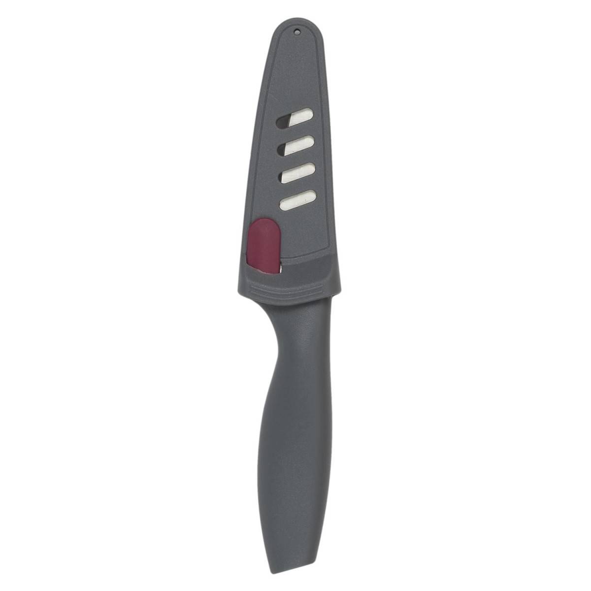 Cook Concept - Couteau d'Office Avec Aiguiseur "Allure" 21cm Gris - Image 2
