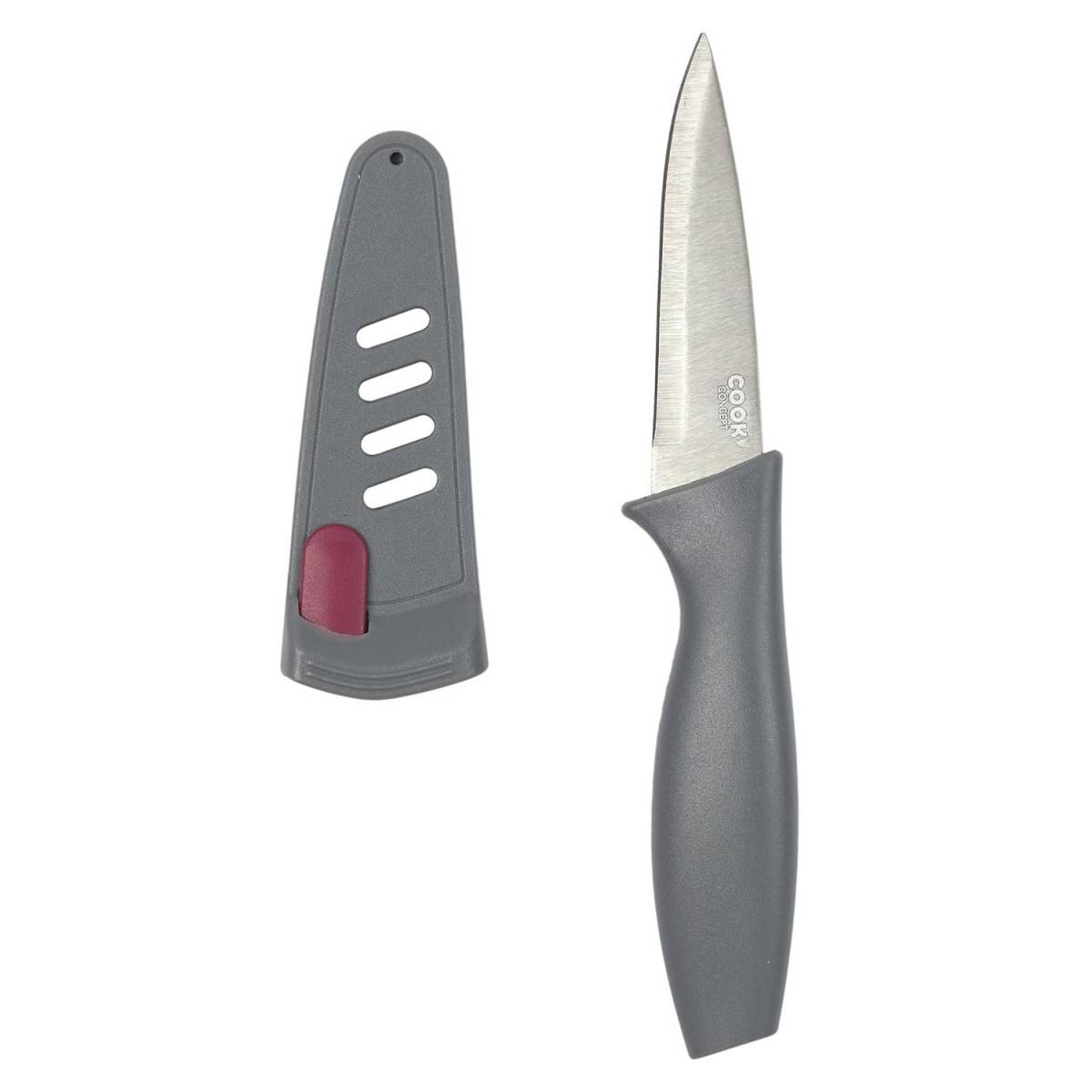 Cook Concept - Couteau d'Office Avec Aiguiseur "Allure" 21cm Gris - Image 1