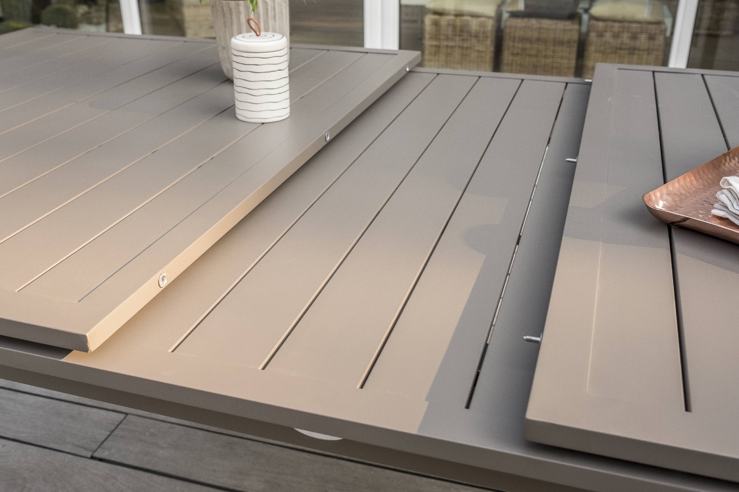 Dcb Garden - Ensemble repas ZAHARA 6 places en aluminium taupe - DCB GARDEN - Image 2