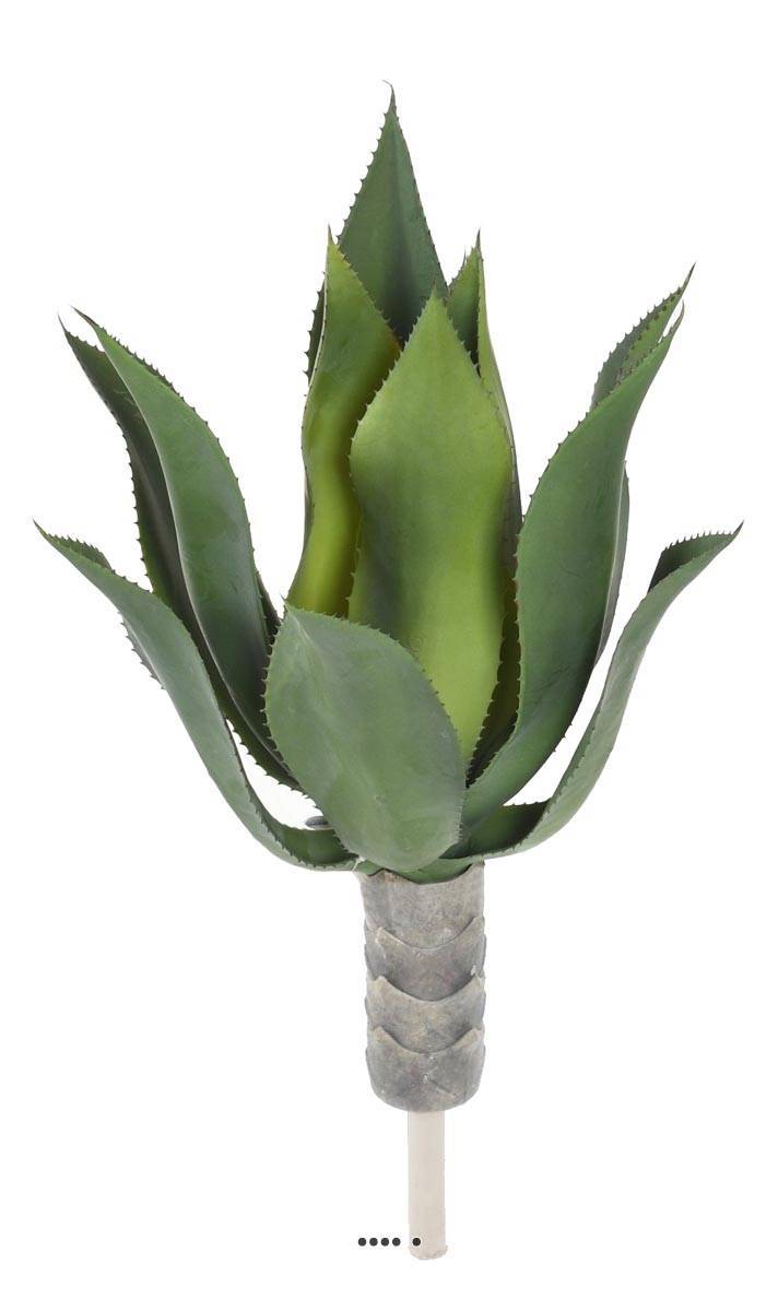 Artificielles - Agave, Aloé vera, artificielle en piquet H 60 cm Vert - dimhaut: H 60 cm - couleur: Vert - Imagen 1