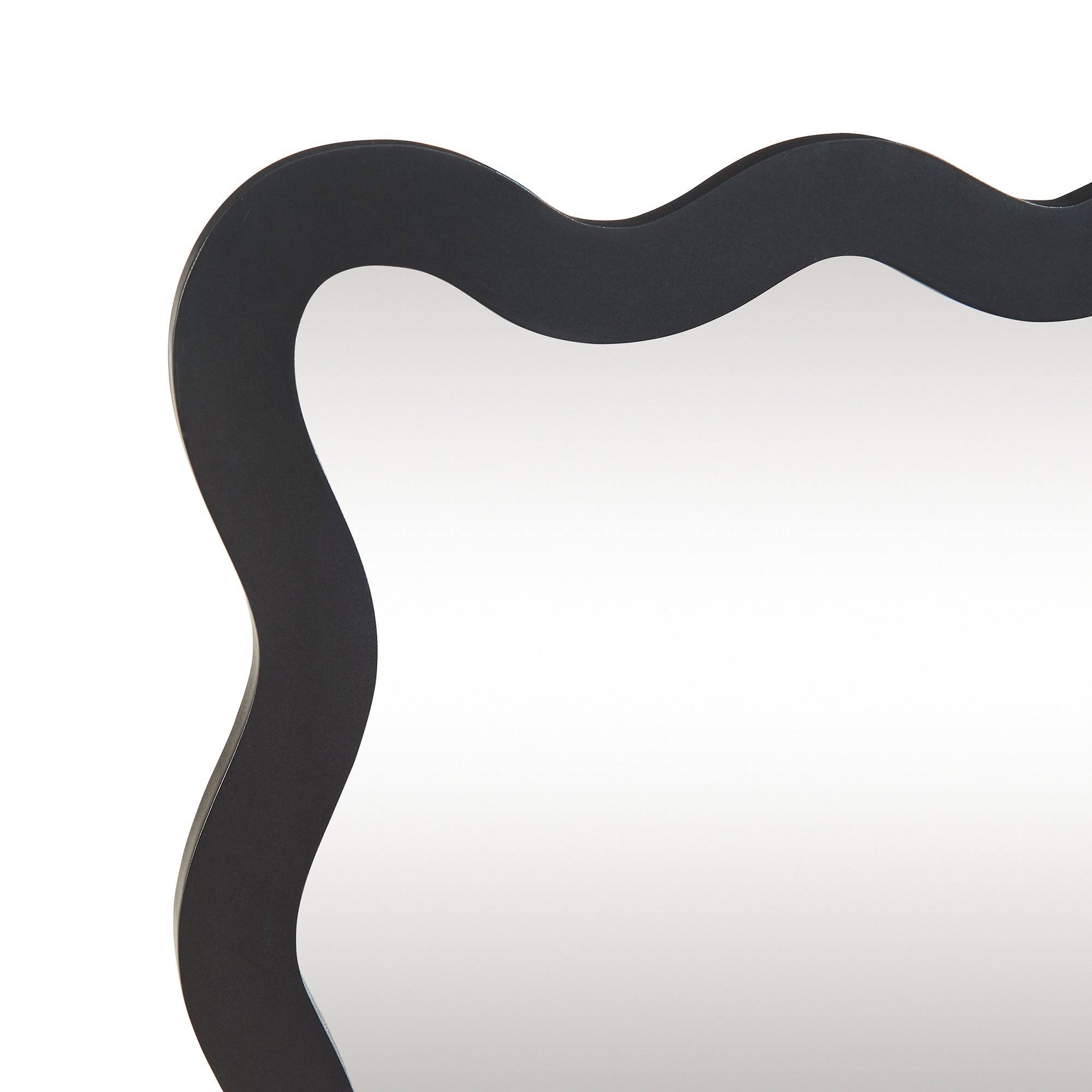 Miroir décoration moderne design mural 90 x 60 cm noir - Image 5