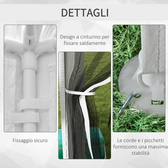 ComfortXL - Tonnelle de Jardin Métal Réceptions Extérieures Moustiquaires 4x3m Blanc - ComfortXL Outdoor Living - Image 8