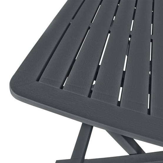 Ensemble de bistro pliable - Salon De Jardin 3 pcs Plastique Anthracite MI755 - Image 5