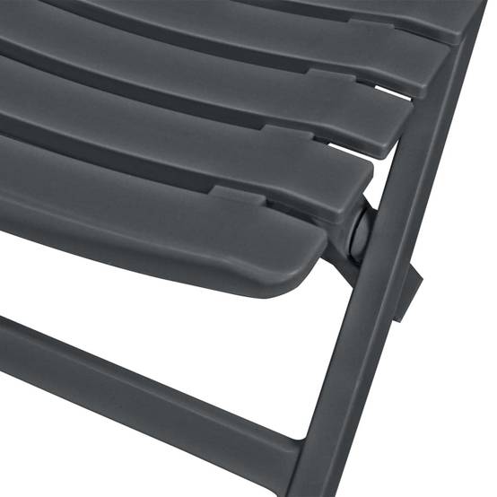 Ensemble de bistro pliable - Salon De Jardin 3 pcs Plastique Anthracite MI755 - Image 4