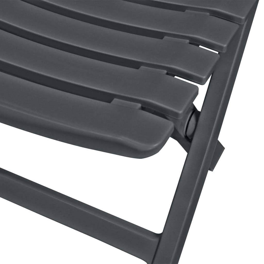 Ensemble de bistro pliable - Salon De Jardin 3 pcs Plastique Anthracite MI755 - Image 4