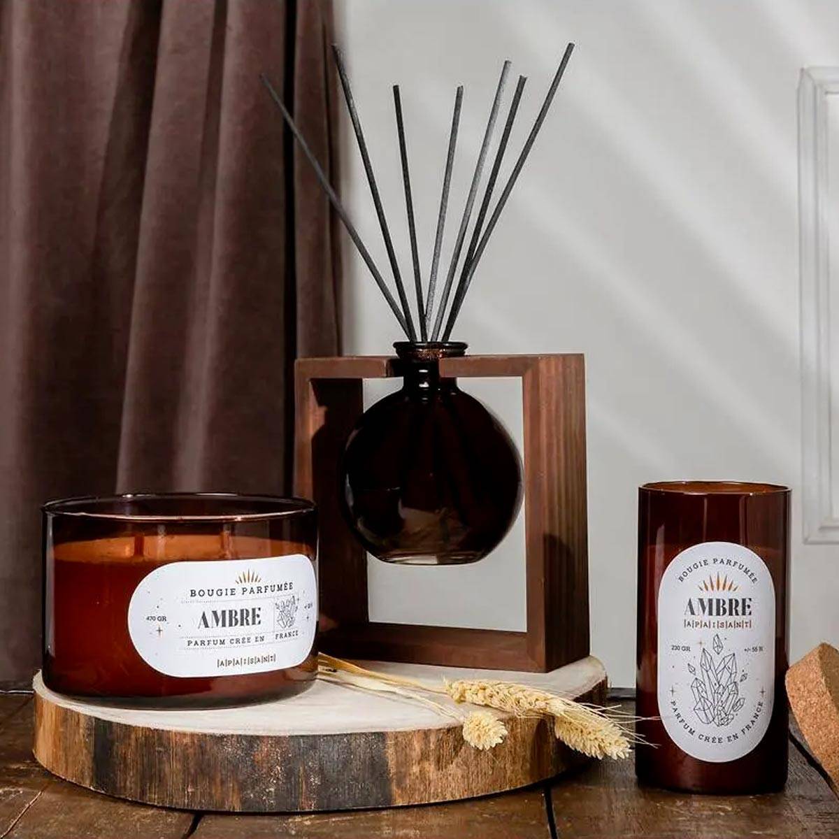 Diffuseur de parfum Ambre 250 ml avec 6 Bâtonnets - Imagen 4