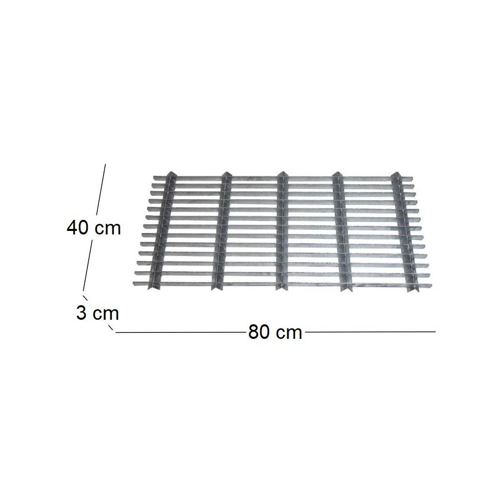Guillouard - Grille gratte pieds en acier galvanisé 80 x 40 cm - Imagen 3