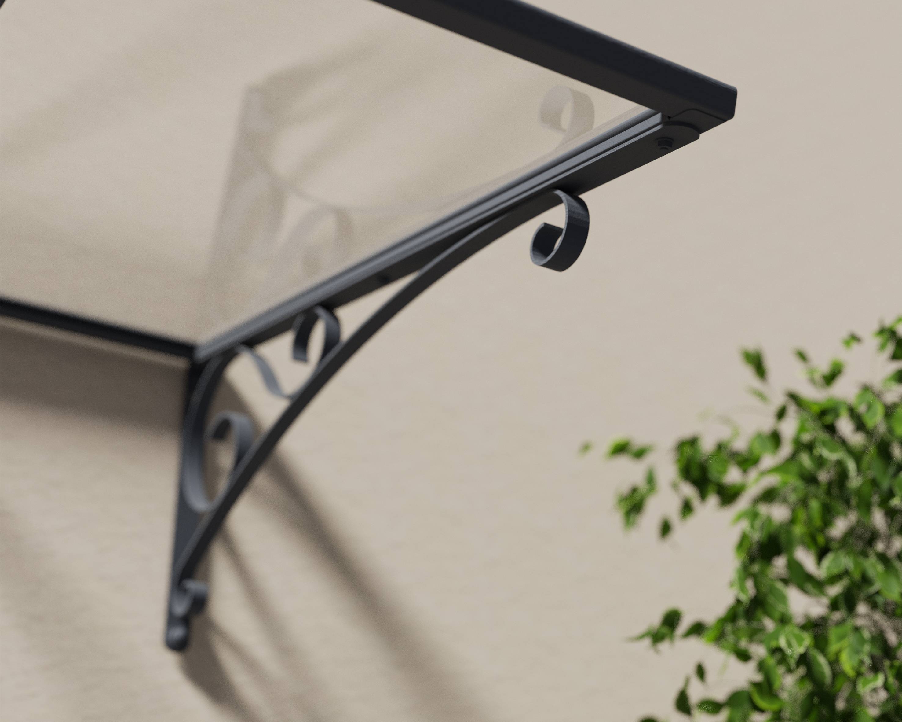 Canopia by Palram - Canopia Marquise de porte Venus 135.5 x 88 cm Gris 135.5 X 88 - Imagen 4