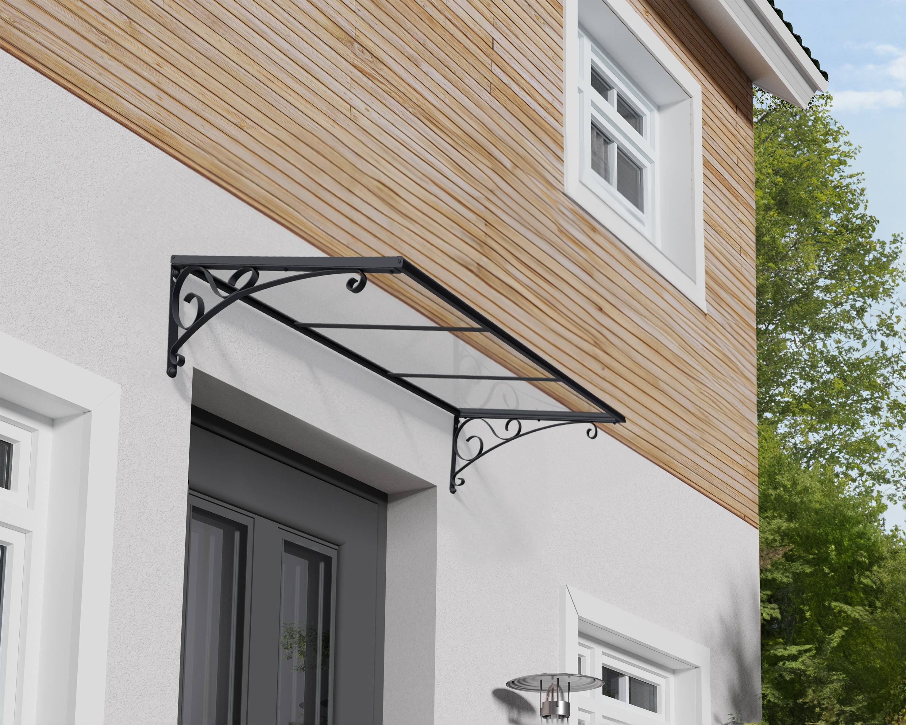 Canopia by Palram - Canopia Marquise de porte Venus 135.5 x 88 cm Gris 135.5 X 88 - Imagen 3