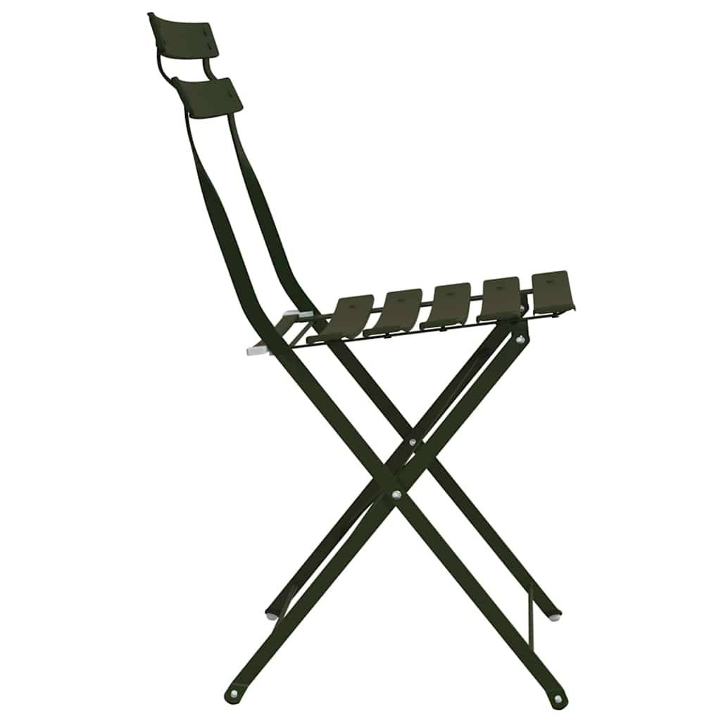 Prolenta Premium - Chaises de jardin métal vert 42 x 46 x 82 cm - Prolenta premium p357.4 - Image 6