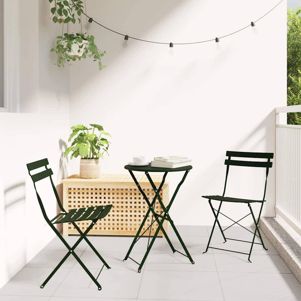 Prolenta Premium - Chaises de jardin métal vert  42 x 46 x 82 cm  - Prolenta premium p357.4 - Image 2