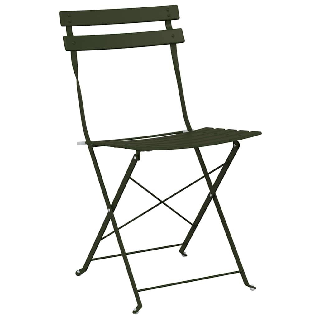 Prolenta Premium - Chaises de jardin métal vert  42 x 46 x 82 cm  - Prolenta premium p357.4 - Image 4