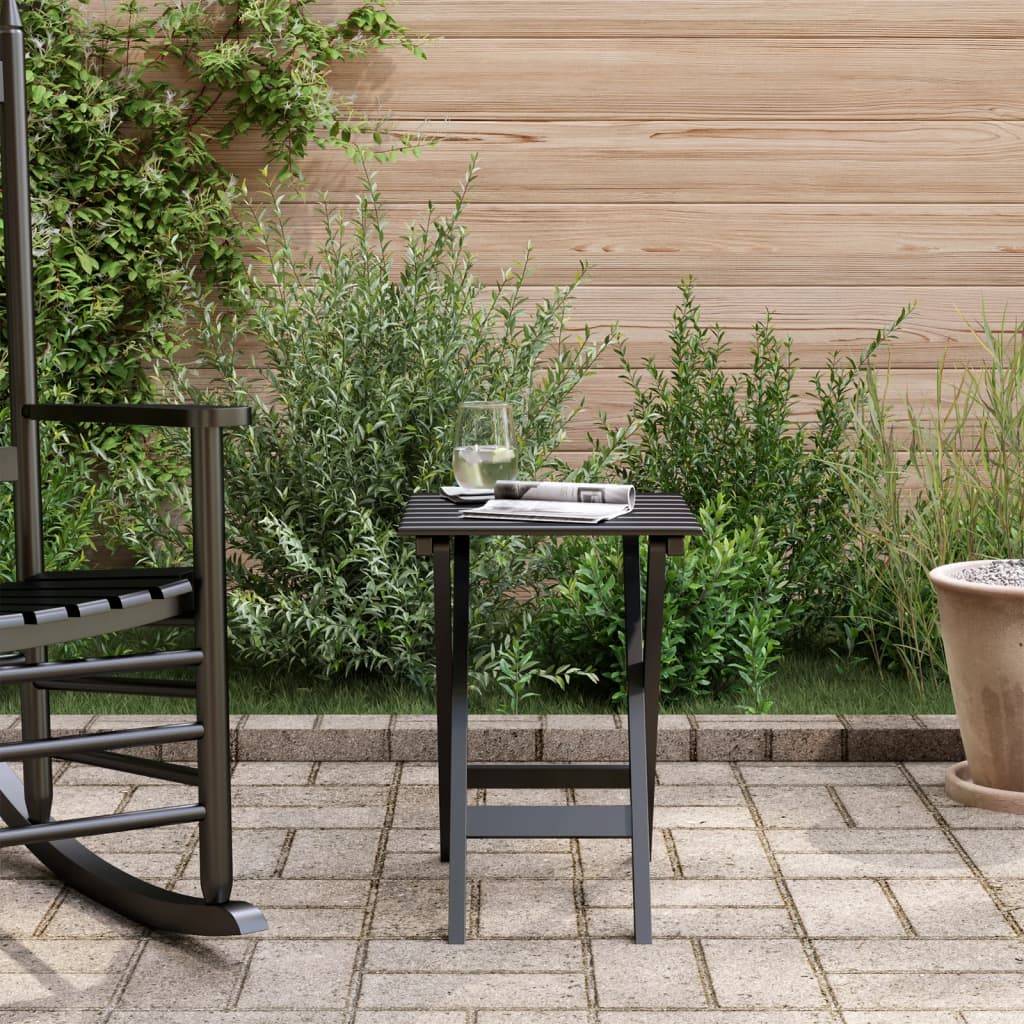 Maison Chic - Table de jardin - Table d’appoint pliable noir bois de peuplier massif HL844 - Image 3