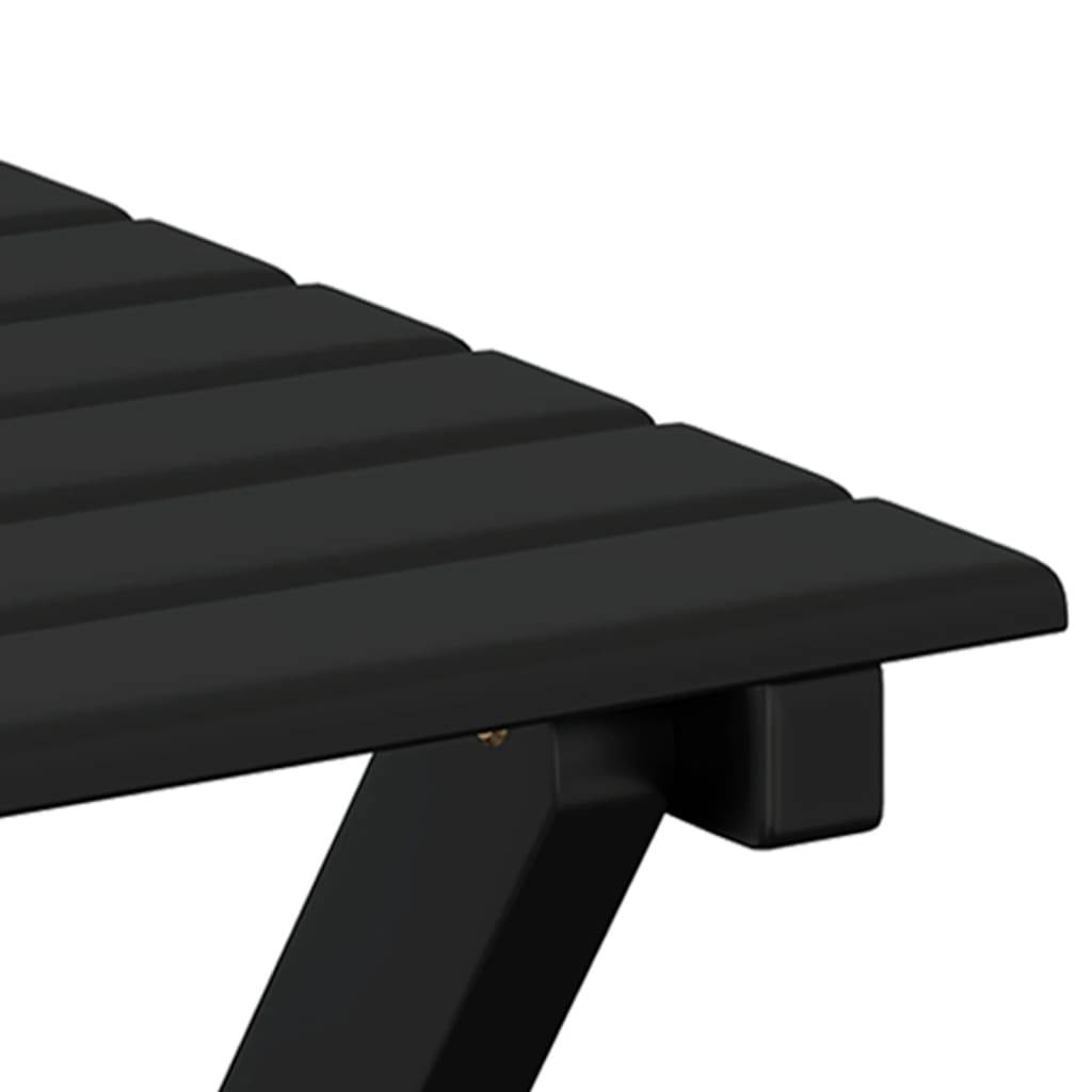 Maison Chic - Table de jardin - Table d’appoint pliable noir bois de peuplier massif HL844 - Image 7