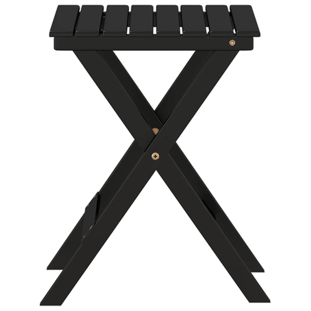 Maison Chic - Table de jardin - Table d’appoint pliable noir bois de peuplier massif HL844 - Image 5