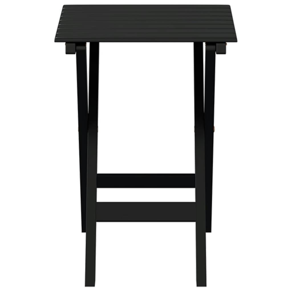 Maison Chic - Table de jardin - Table d’appoint pliable noir bois de peuplier massif HL844 - Image 4
