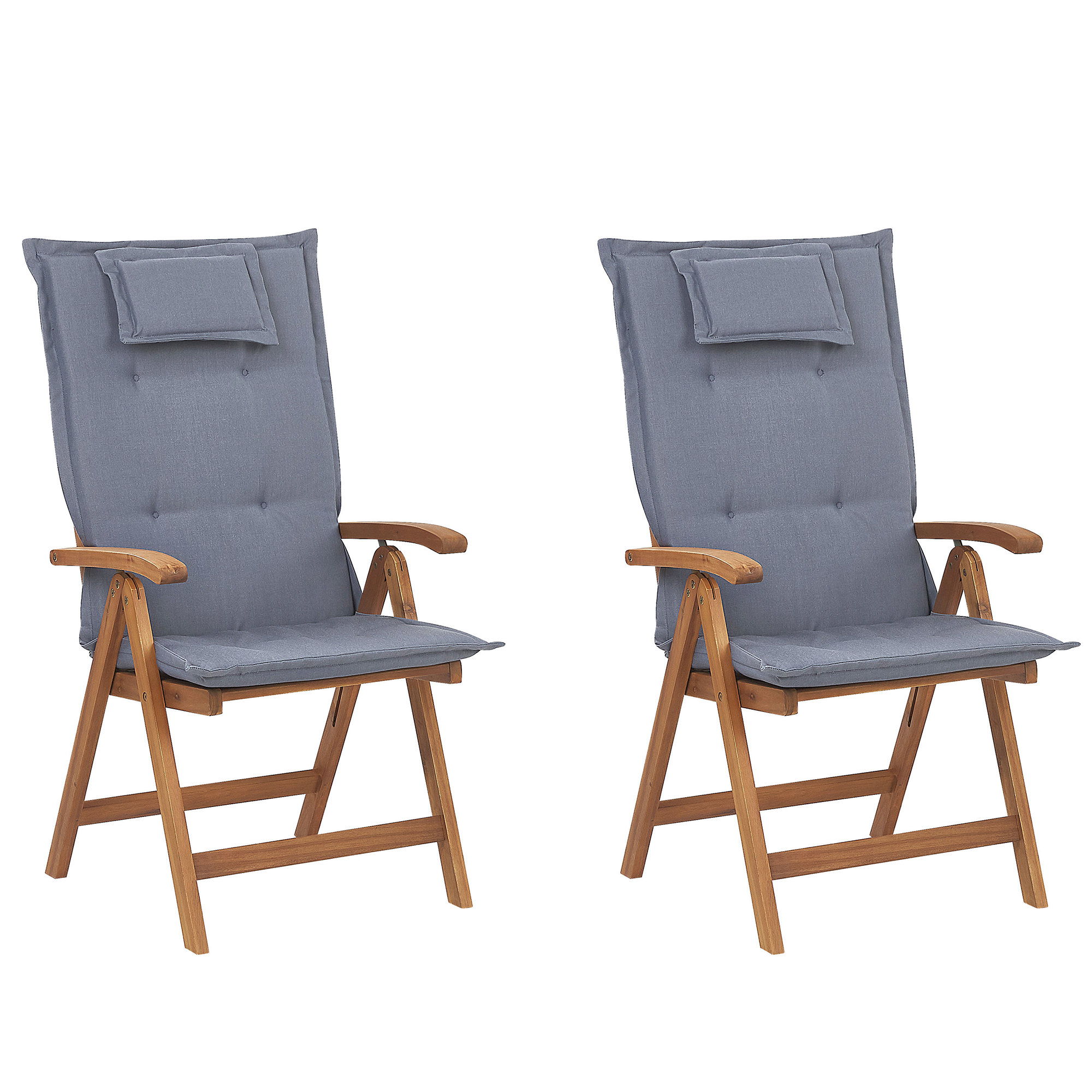Beliani - Chaise de jardin Acacia Bleu JAVA - Beliani - Imagen 2