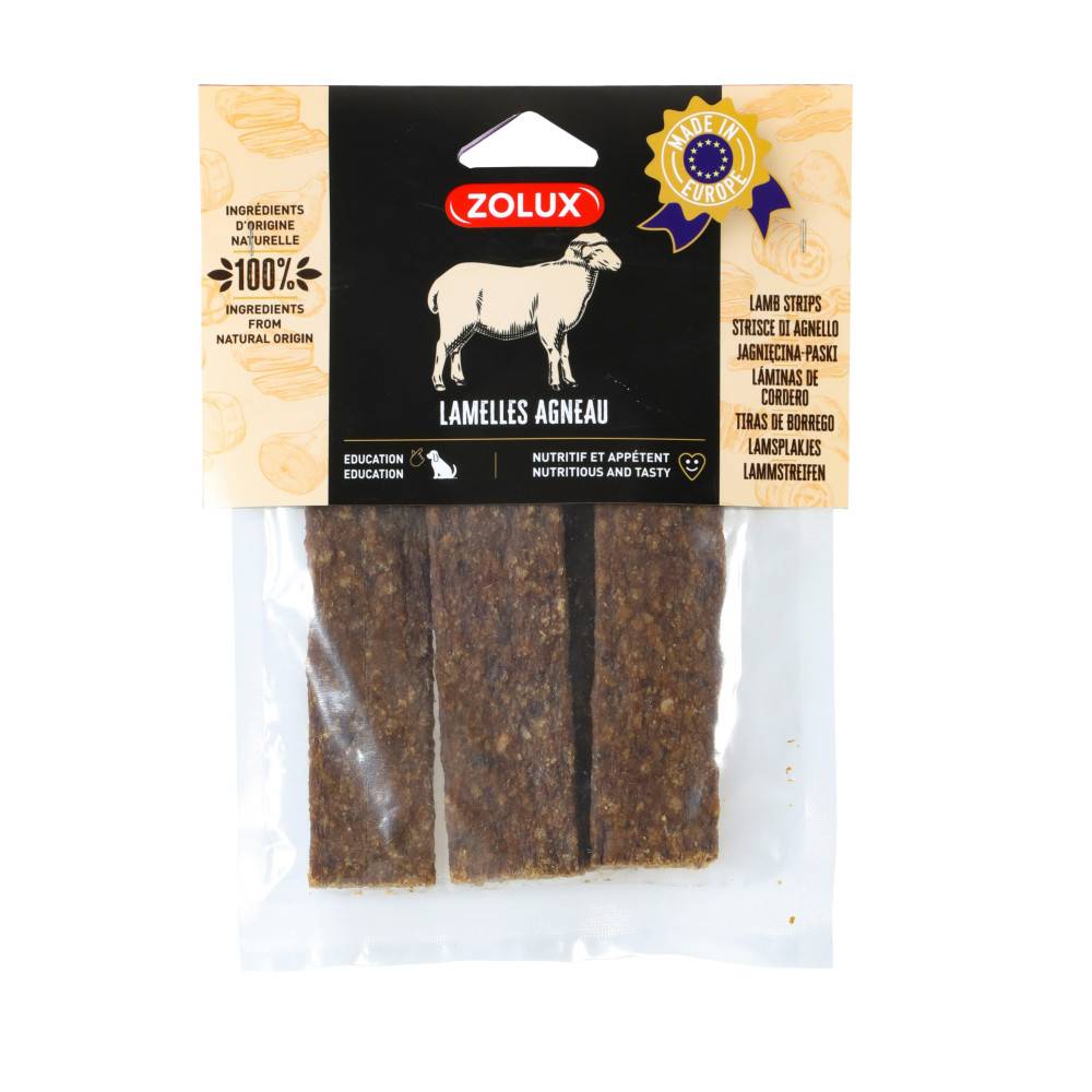 Zolux - zolux - Friandises 4 lamelles d' Agneau 100 g pour chien - Imagen 1