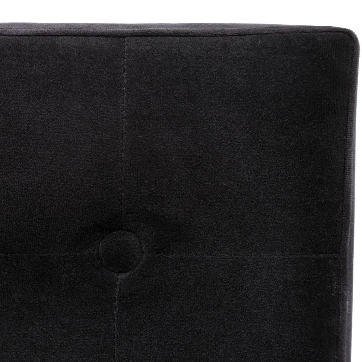 Atmosphera - Pouf pliant "Lysandre" velours noir - Atmosphera Créateur d'intérieur - Imagen 4