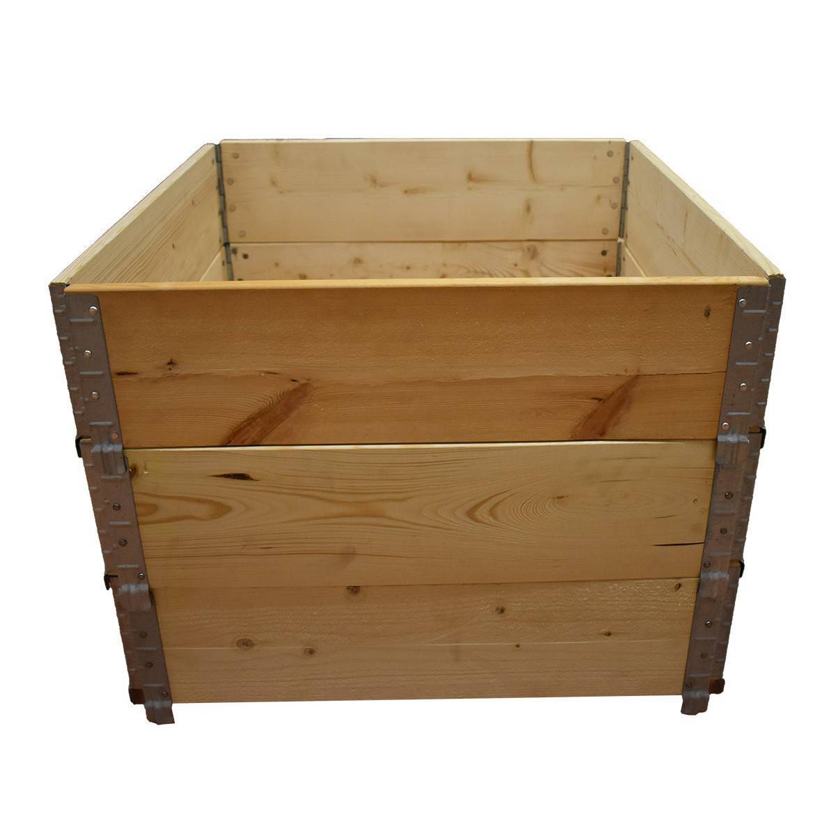 Carré potager en bois naturel 800x800mm hauteur 585mm - Image 1