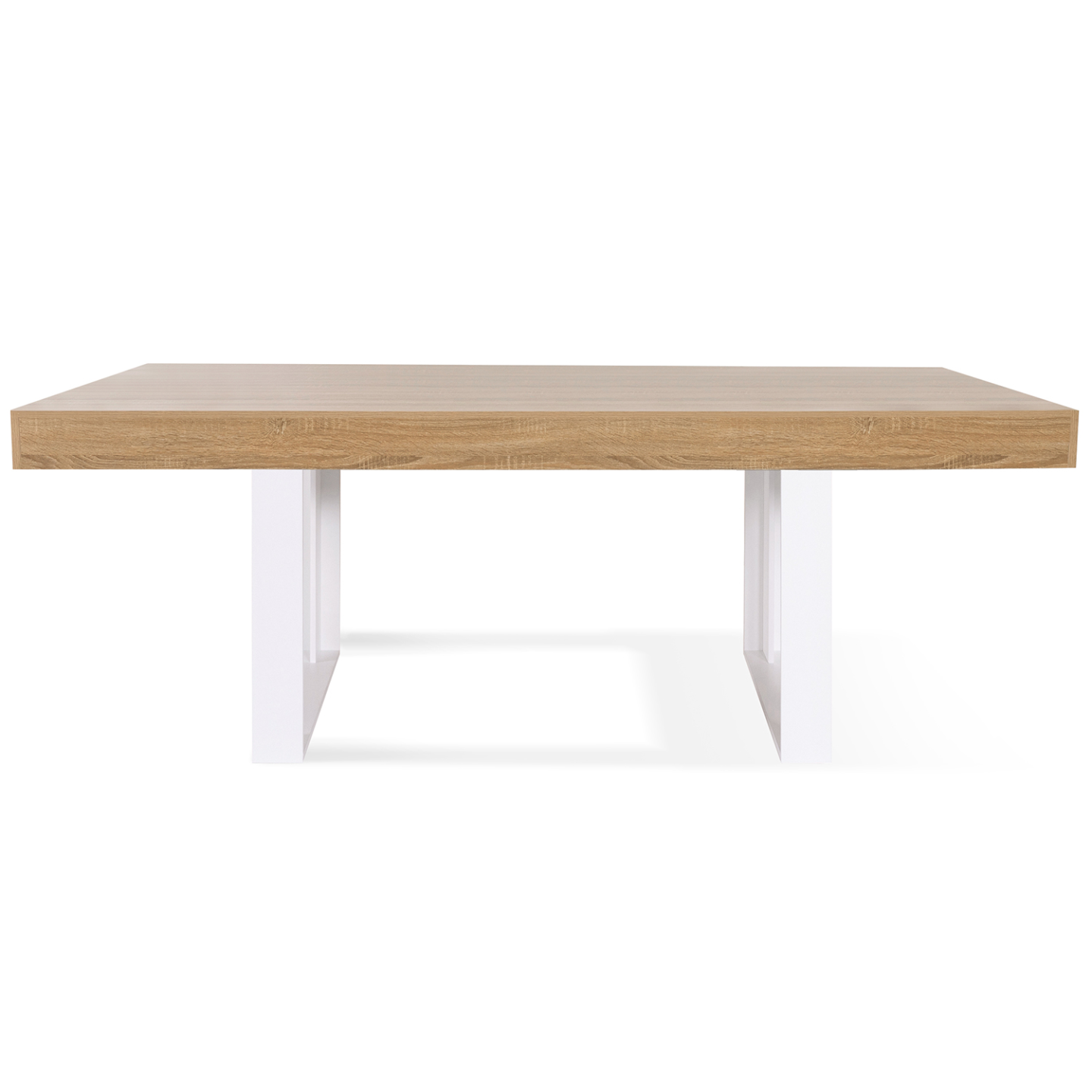 Table à manger rectangle PHOENIX 8 personnes bois et blanc 200 cm - Image 3