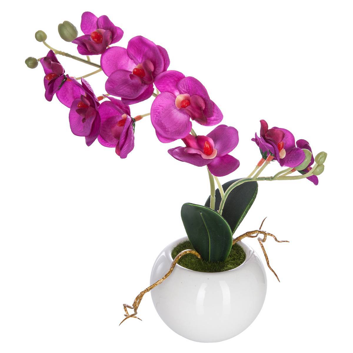Atmosphera - Orchidée artificielle pot céramique H25cm - Atmosphera Créateur d'intérieur - Imagen 3