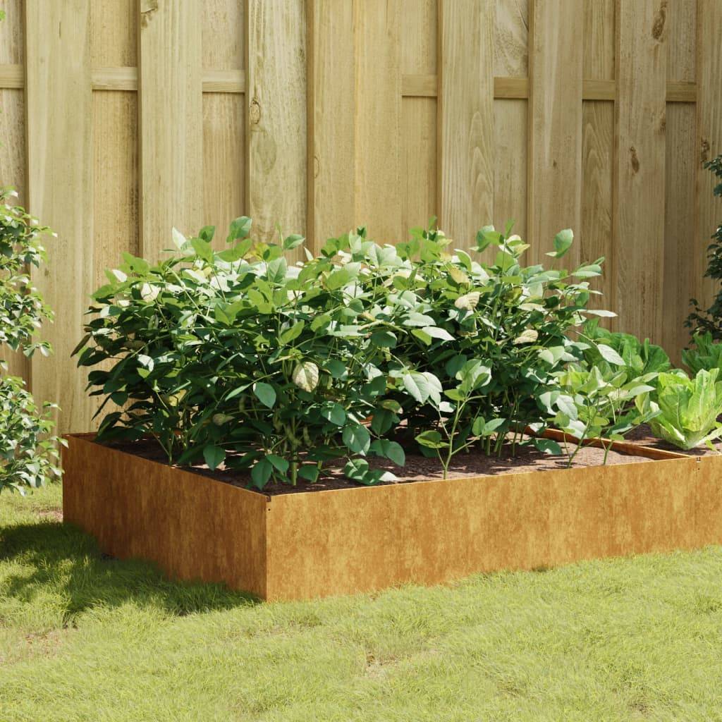 ComfortXL - Carré potager acier Corten pour jardin 100x100x41 cm – ComfortXL Outdoor Living - Image 1
