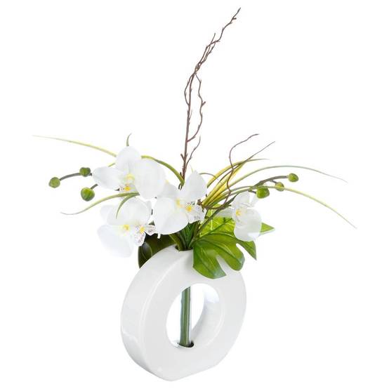 Atmosphera - Vase orchidées artificielles vase céramique H44cm - Atmosphera Créateur d'intérieur - Image 1