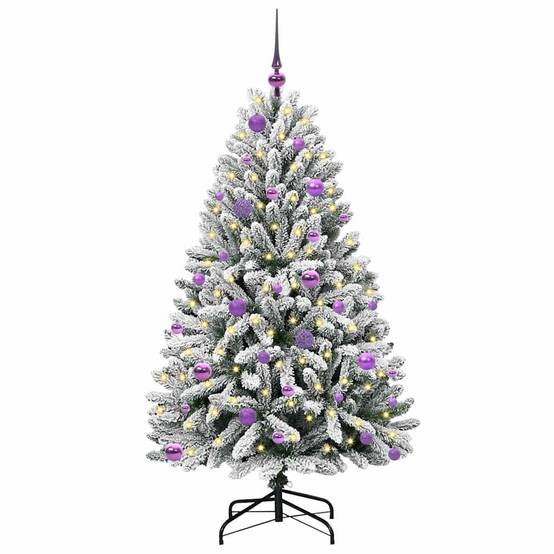 ComfortXL - Sapin Artificiel Enneigé 150 cm pour Intérieur/Extérieur, Pack Complet avec Lumières et Boules – ComfortXL Outdoor Living - Image 3
