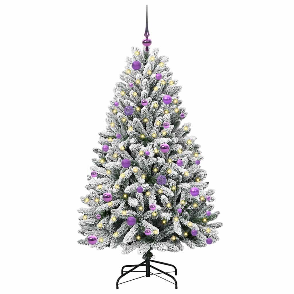 ComfortXL - Sapin Artificiel Enneigé 150 cm pour Intérieur/Extérieur, Pack Complet avec Lumières et Boules – ComfortXL Outdoor Living - Image 3