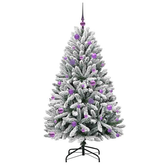 ComfortXL - Sapin Artificiel Enneigé 150 cm pour Intérieur/Extérieur, Pack Complet avec Lumières et Boules – ComfortXL Outdoor Living - Image 4