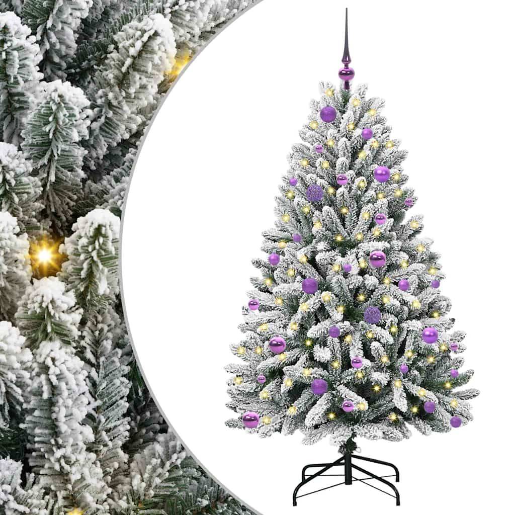 ComfortXL - Sapin Artificiel Enneigé 150 cm pour Intérieur/Extérieur, Pack Complet avec Lumières et Boules – ComfortXL Outdoor Living - Image 2