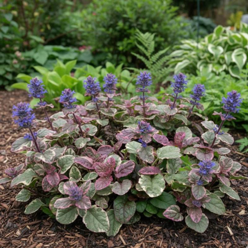 Bugle rampante Burgundy Glow, Ajuga à fleurs Violette/Bleue - feuillage Persistant - Godet - 5/20 cm - Imagen 1