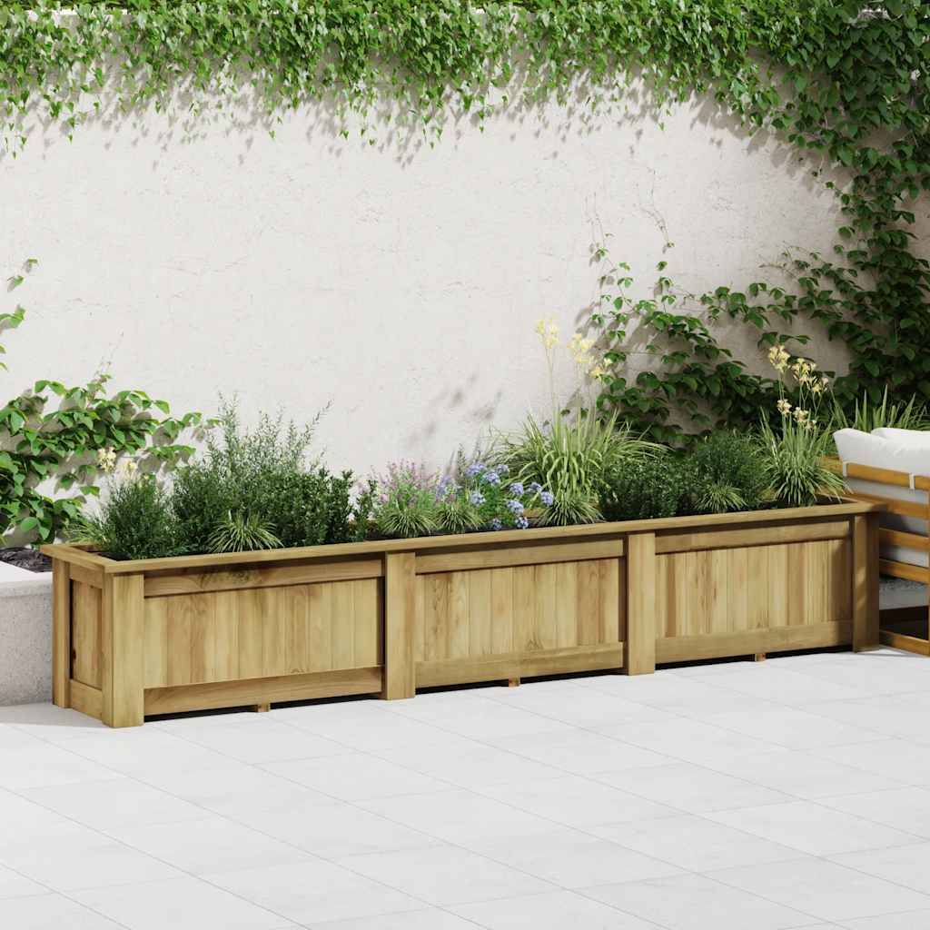 Jardinière surélevée | Pot de fleurs | Cache-pot | Bac à fleurs 291x50x50 cm Bois de pin imprégné - Image 3