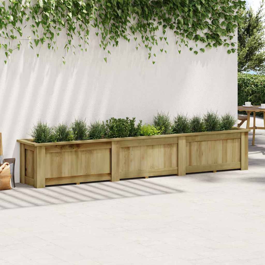 Jardinière surélevée | Pot de fleurs | Cache-pot | Bac à fleurs 291x50x50 cm Bois de pin imprégné - Image 1
