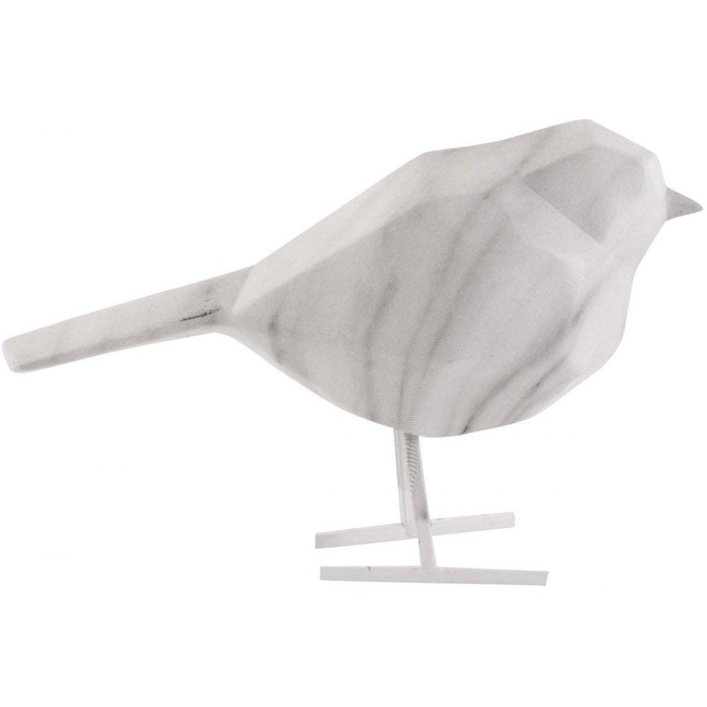 Pt Living - Oiseau en résine blanc effet marbre Origami Petit modèle - Imagen 3