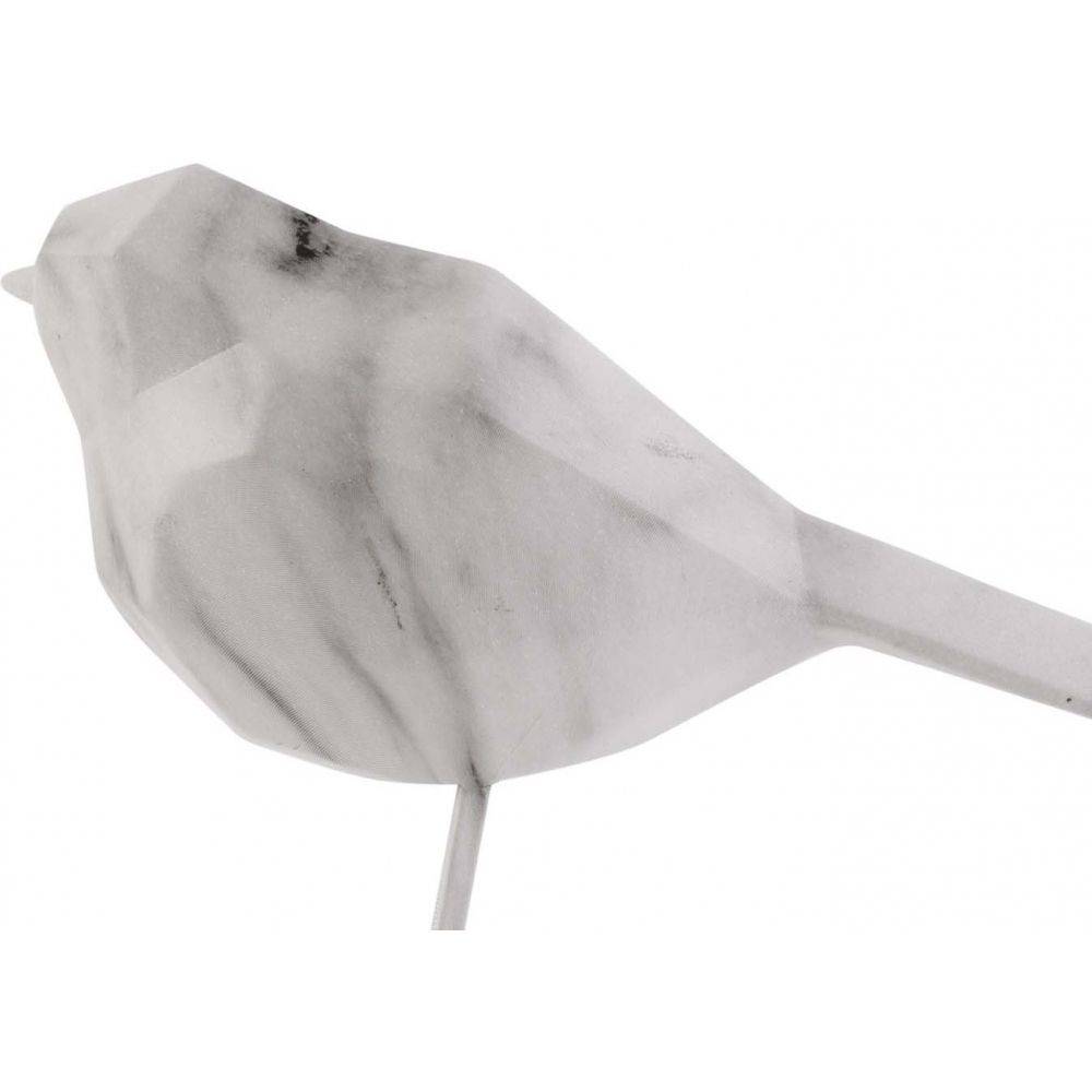 Pt Living - Oiseau en résine blanc effet marbre Origami Petit modèle - Imagen 4