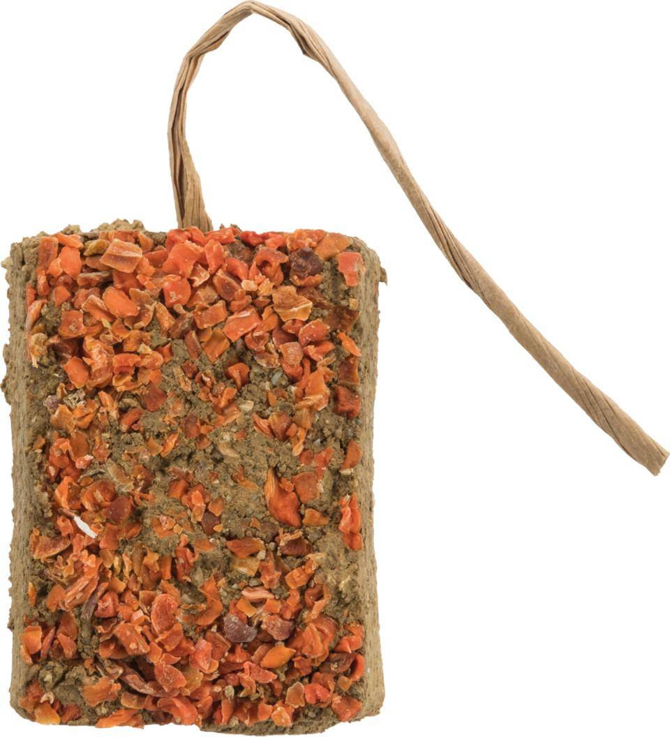 Trixie - Piedra de arcilla natural con zanahoria 100 g - TRIXIE