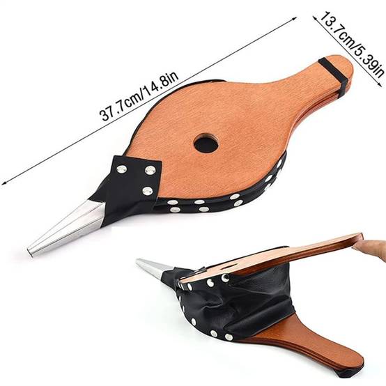 Souffleur de cheminée manuel avec corde de suspension, adapté pour cheminée, barbecue, camping en plein air IntiMeg - Image 6