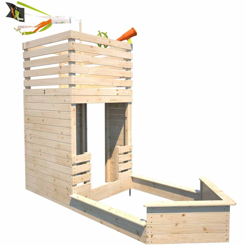 Soulet - Cabane bateau en bois extérieur avec bac à sable PIRATE - Imagen 1