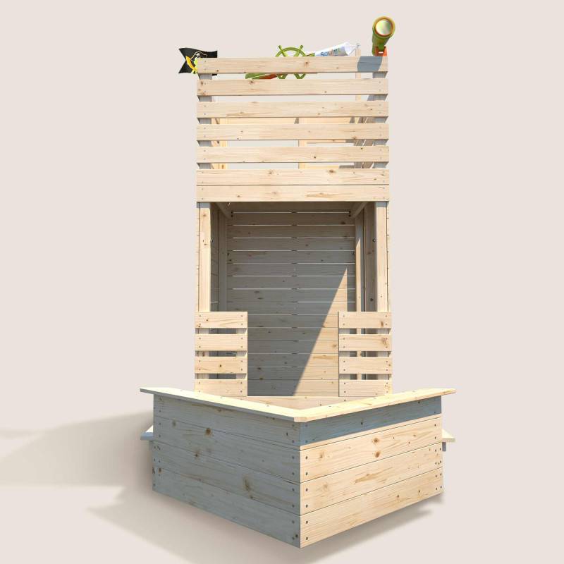 Soulet - Cabane bateau en bois extérieur avec bac à sable PIRATE - Imagen 3