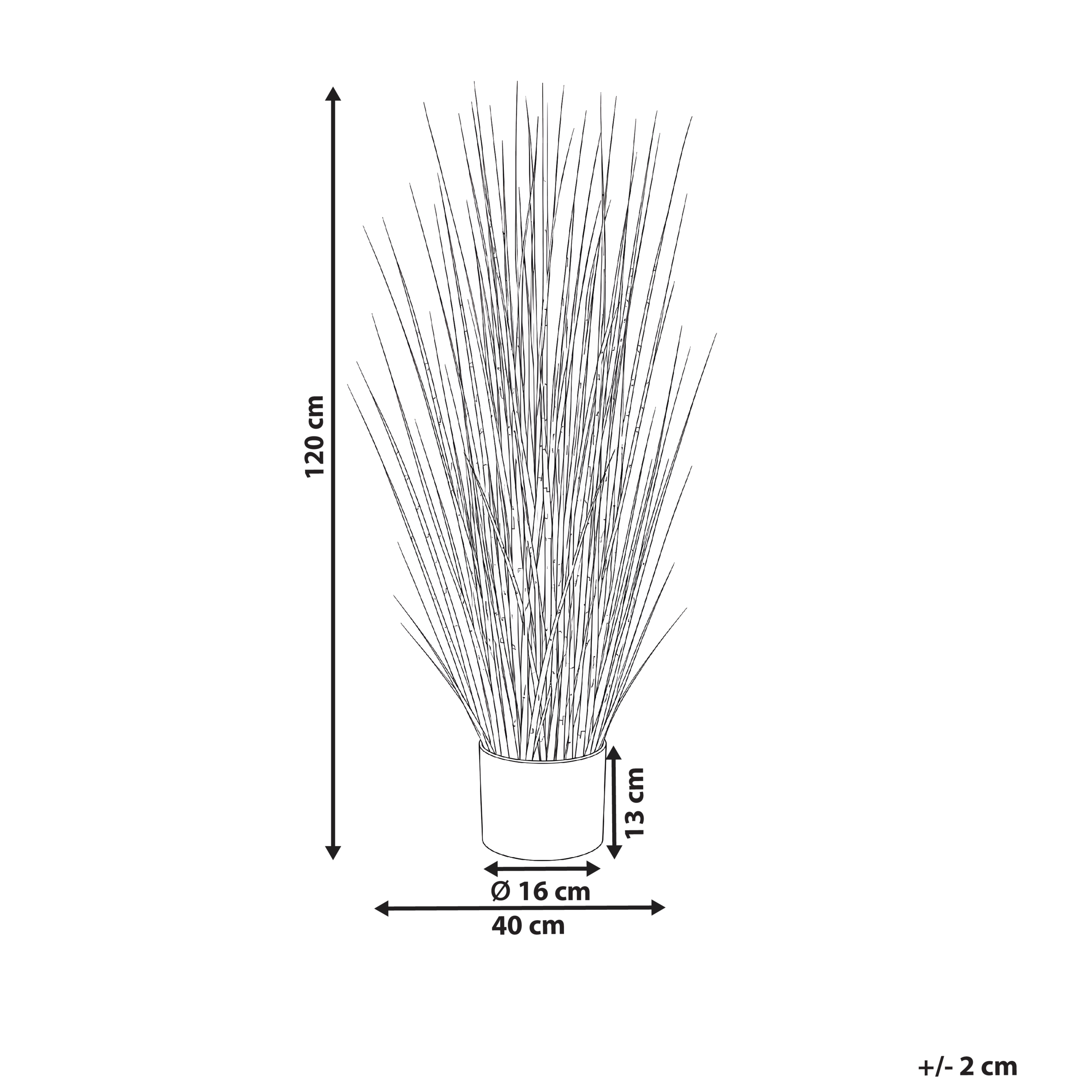 Beliani - Plante artificielle Matière synthétique Vert ZEBRA GRASS - 40x40x120- Beliani - Image 2