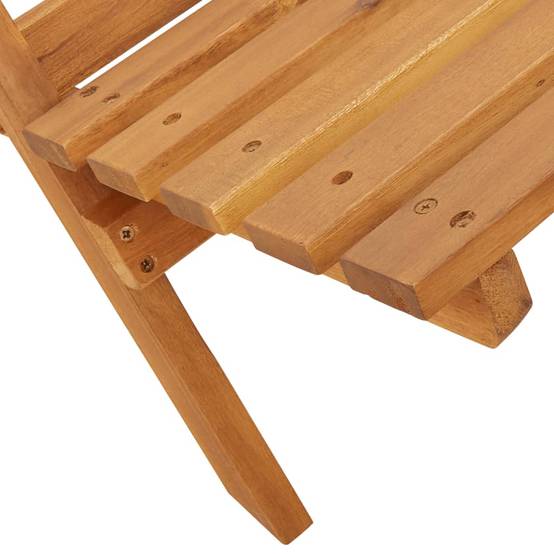 Lot de 2 Chaises de jardin - Chaises d'extérieur - Fauteuils de jardin blanc crème bois acacia massif tissu - Image 10