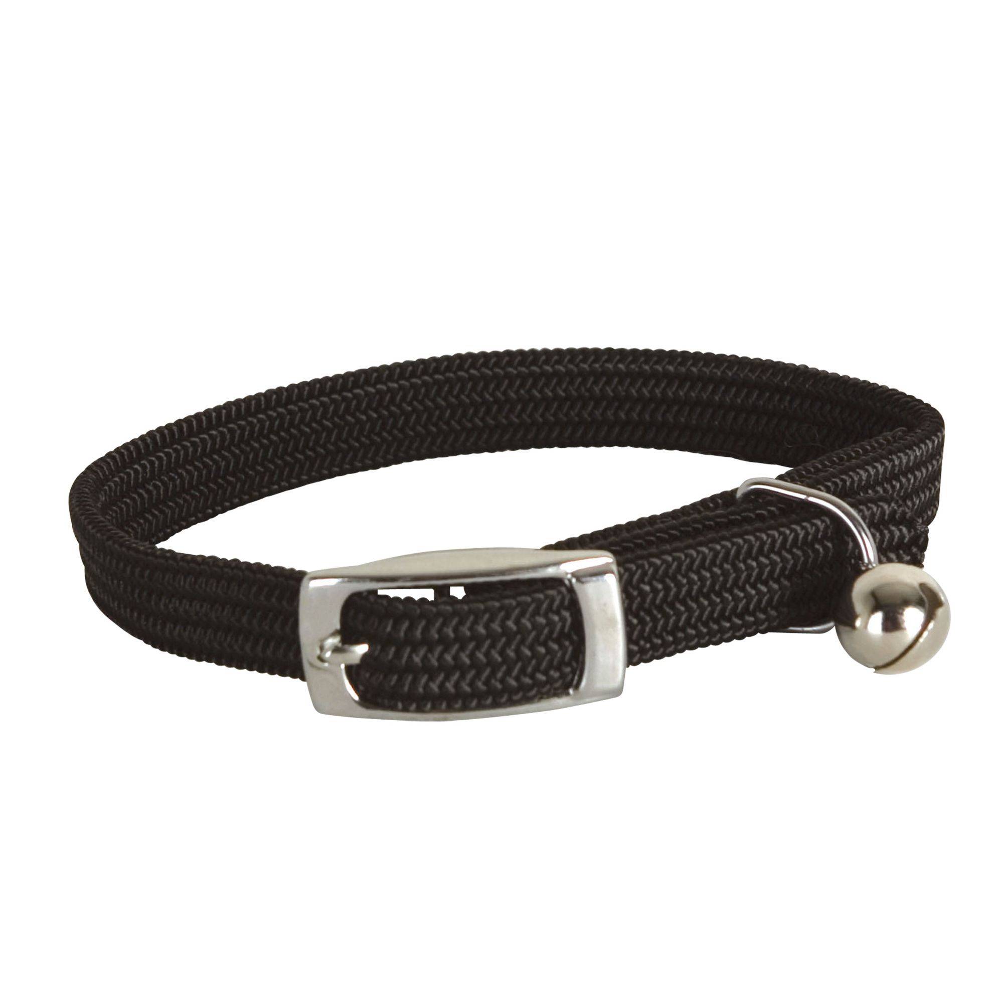 Collier nylon simple chromé chat noir DOOGY FASHION
