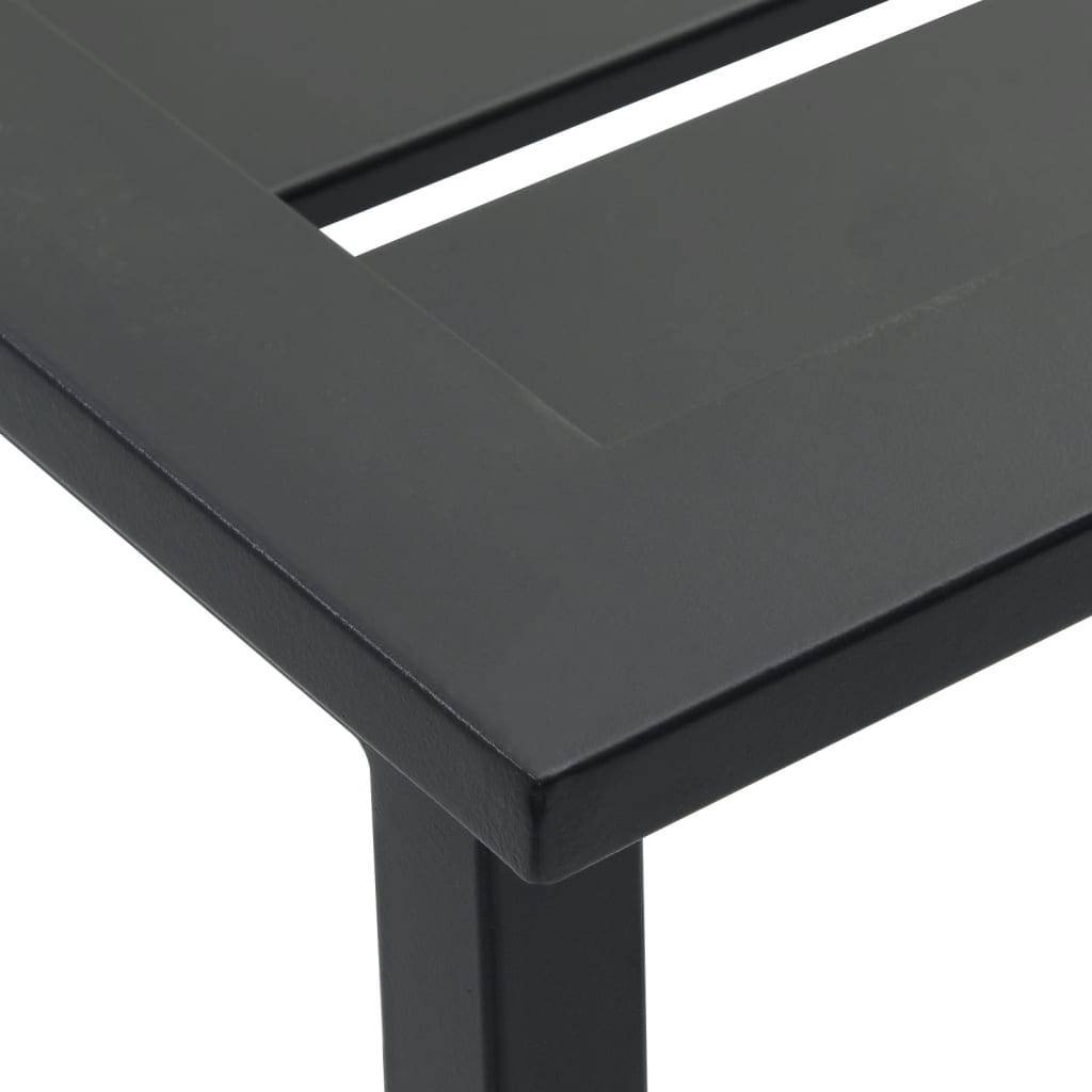 Vidaxl - Ensemble de bar de jardin 9 pcs noir acier enduit de poudre vidaXL 3283754 - Image 5