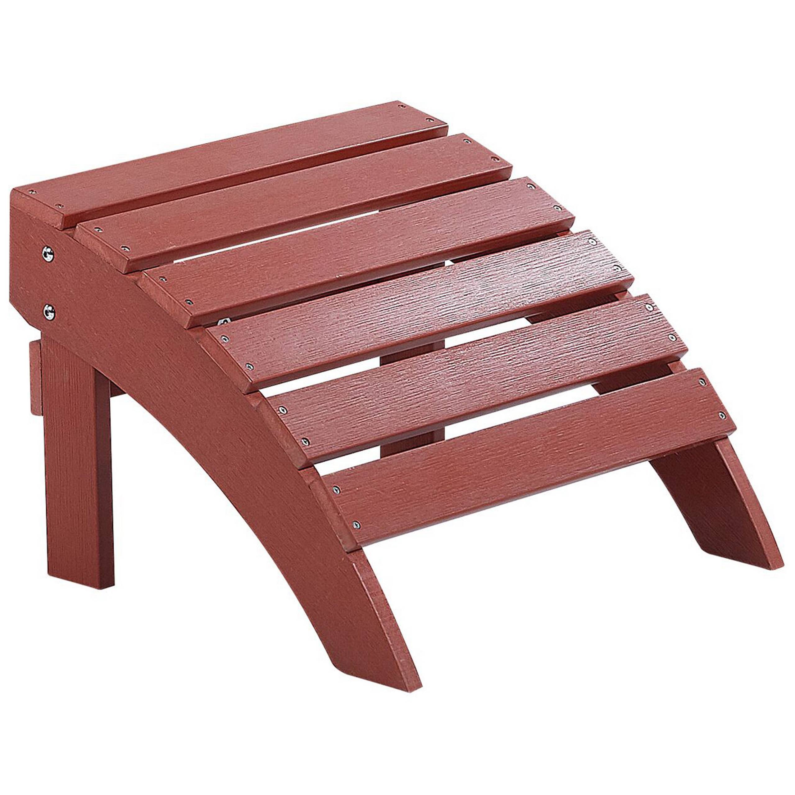 Beliani - Chaise de jardin Bois synthétique Rouge ADIRONDACK - Beliani - Imagen 2