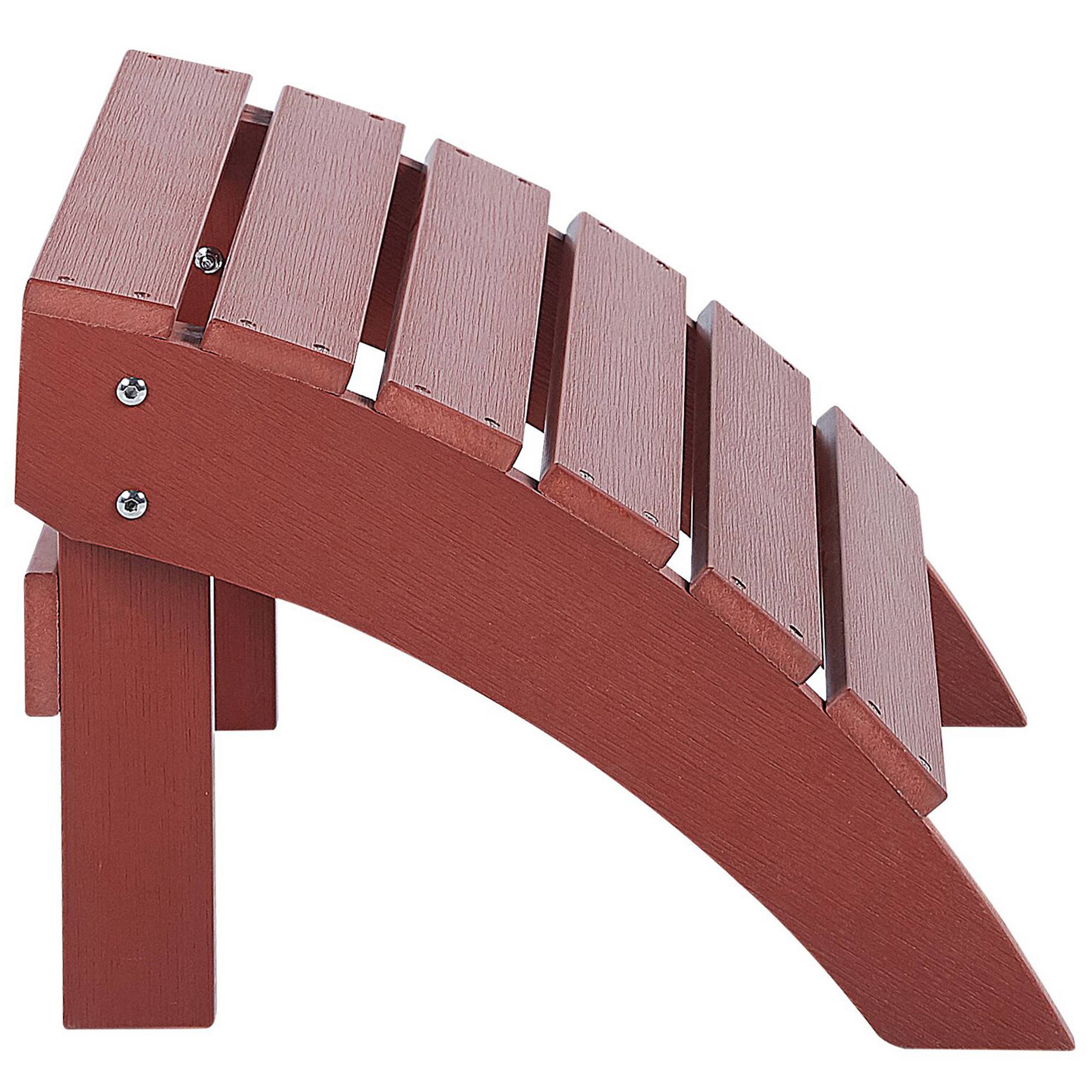 Beliani - Chaise de jardin Bois synthétique Rouge ADIRONDACK - Beliani - Imagen 5